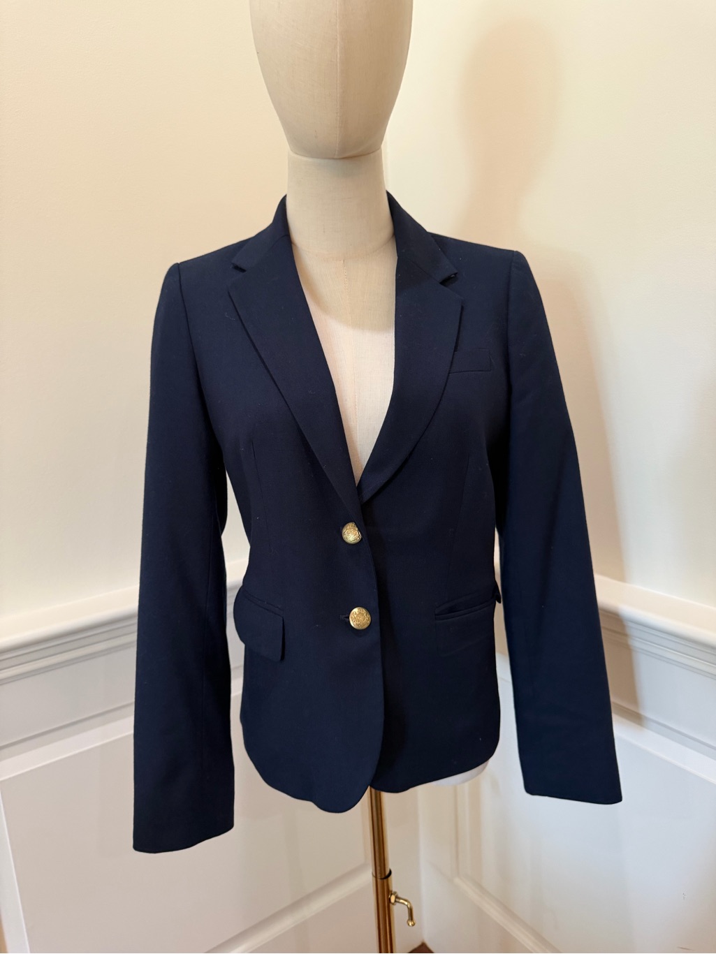 J. Crew Navy Two-Button Tailored Blazer